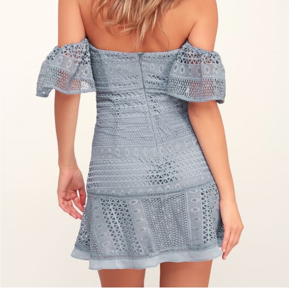 NWT Lulu’s lace blue dress